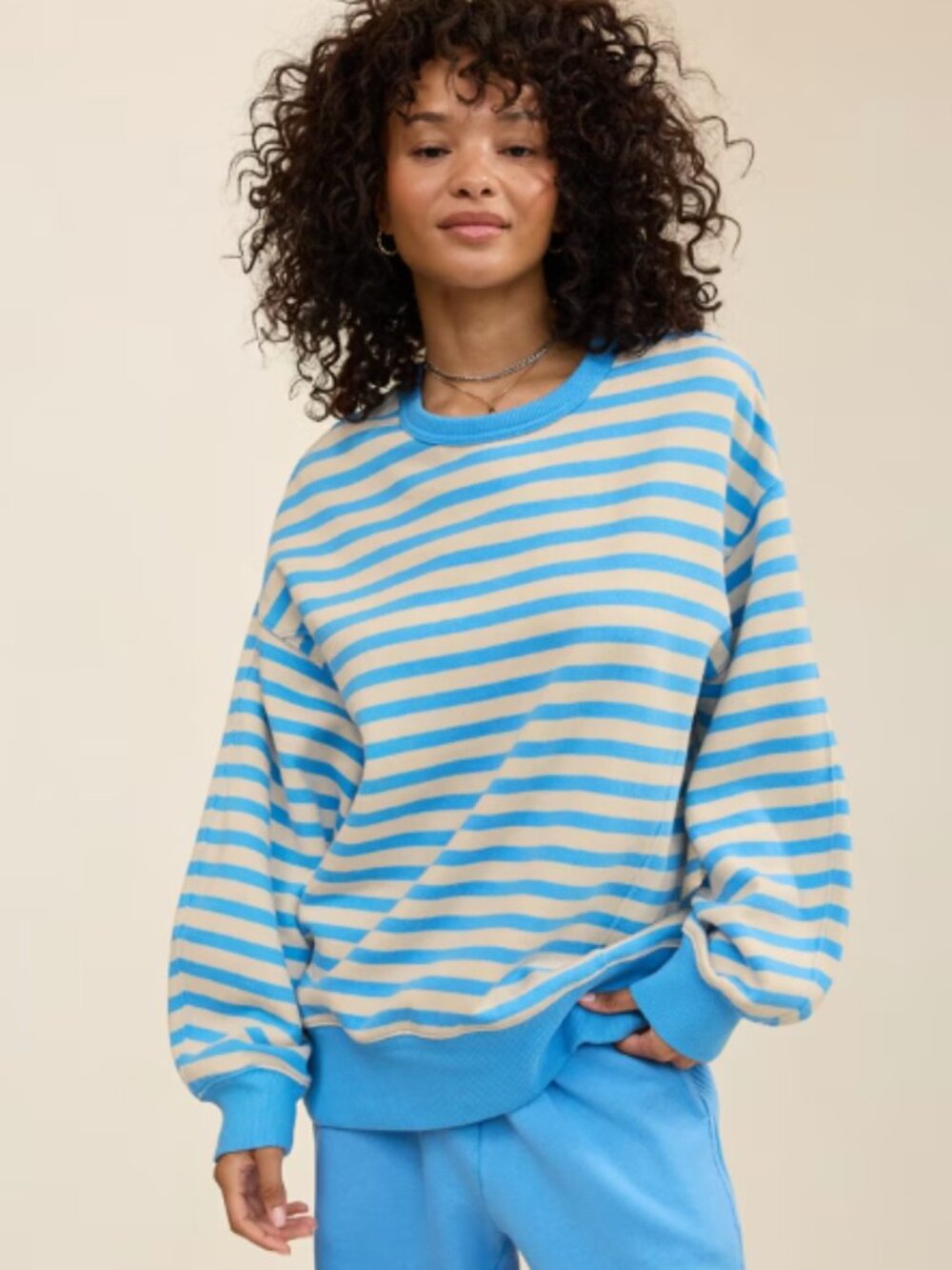 NWT Aerie striped crewneck sweater - oversized L